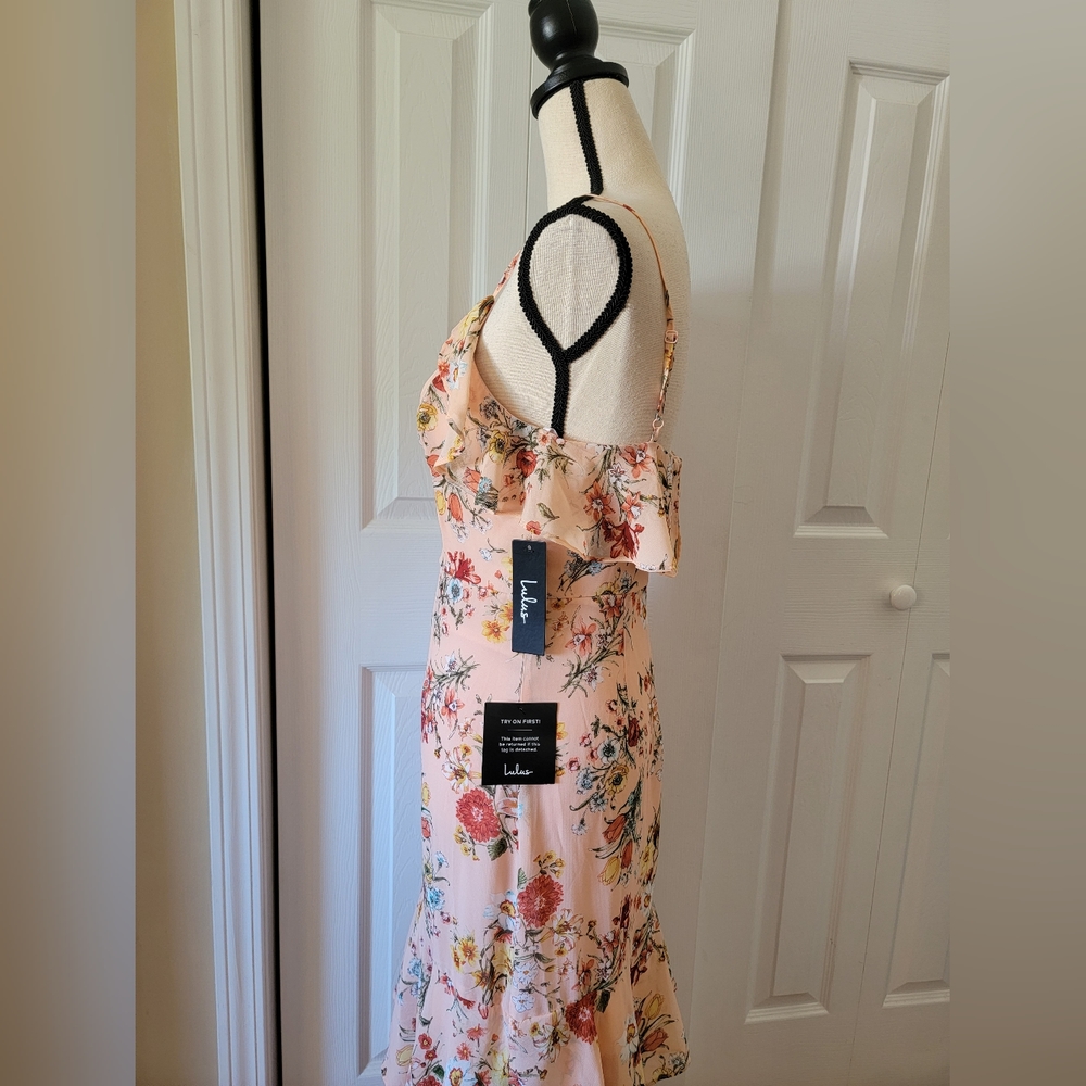 Lulu's Pink Floral Maxi Dress - Picture 7 of 7